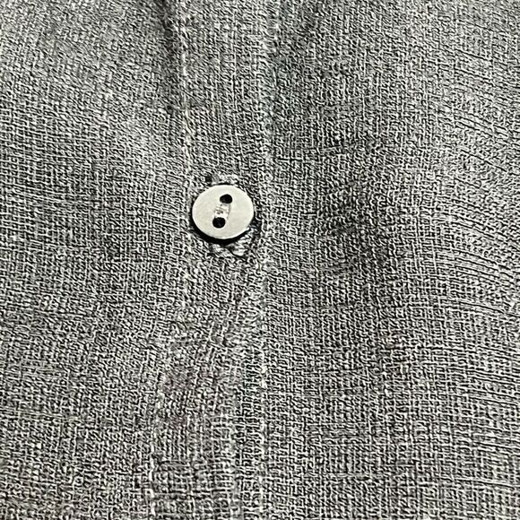 Eileen Fisher black linen blend button up top size M - Picture 10 of 15